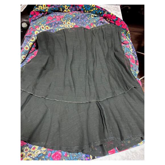 Handmade Artsy Boho Maxi Floor Length Skirt XS/S Floral Fairy Garden Whimsical - Picture 6 of 9